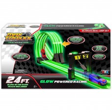 Max Traxxx Tracer Racer Glow-in-the-Dark 24&#8217; Ultimate Duel Loop Race Set   553988492